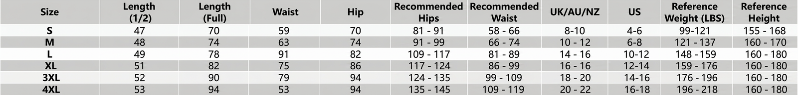 Size Guide